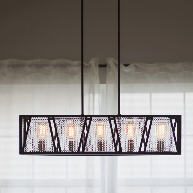 Lustre linéaire à 5 lumières Deandra