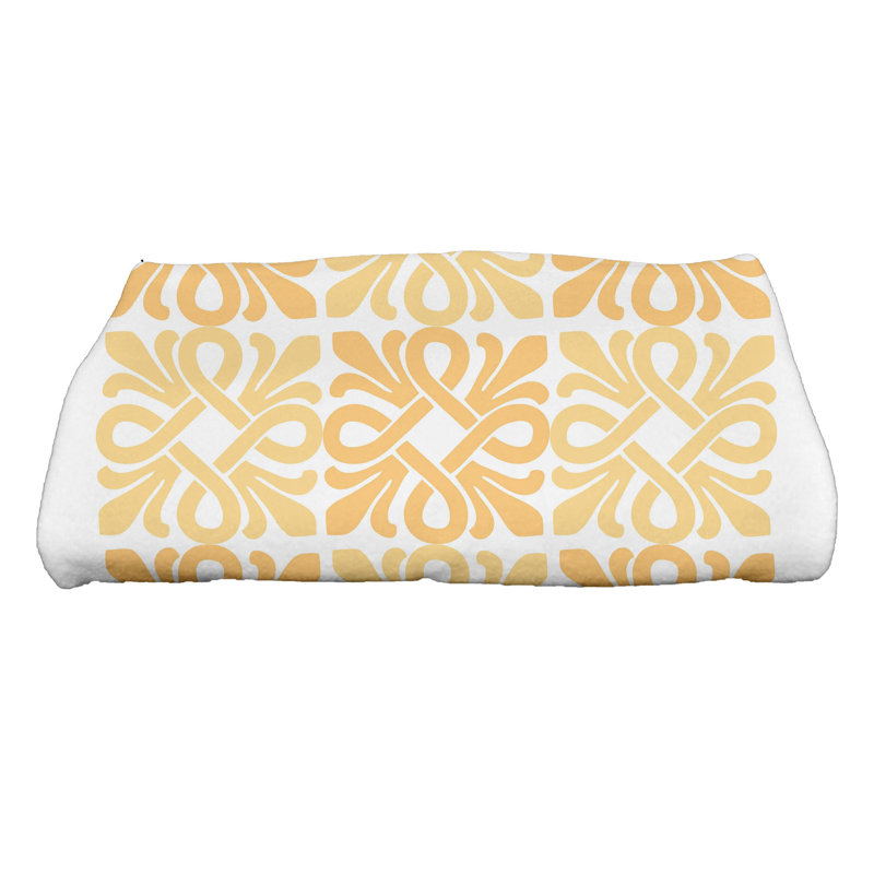Serviette de bain tiki, Jaune