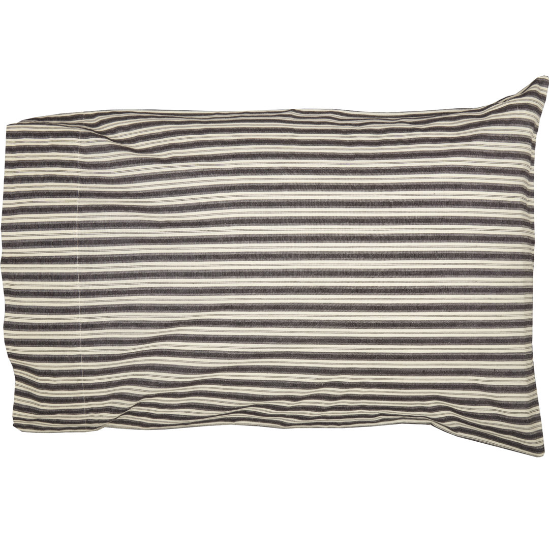 Ashmont Ticking Striped 100% Cotton Pillowcase (Set of 2) VHC Brands 