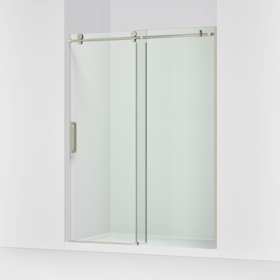 Composed Sliding Shower Door, 78 In. H X 56-1/8 - 59-7/8 In. W, With 3/8 In. Thick Crystal Clear Glass