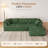 106" Boneless Deep Seat Modular Sofa With Lounge Chair & Memory Foam-718366718-718366713