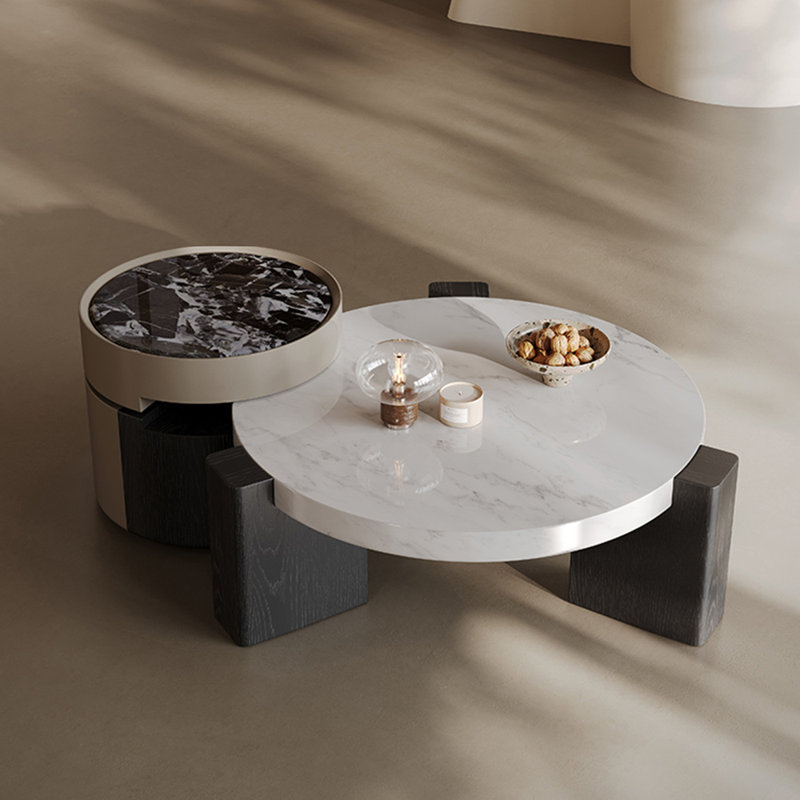 Table basse ronde en marbre Light Light