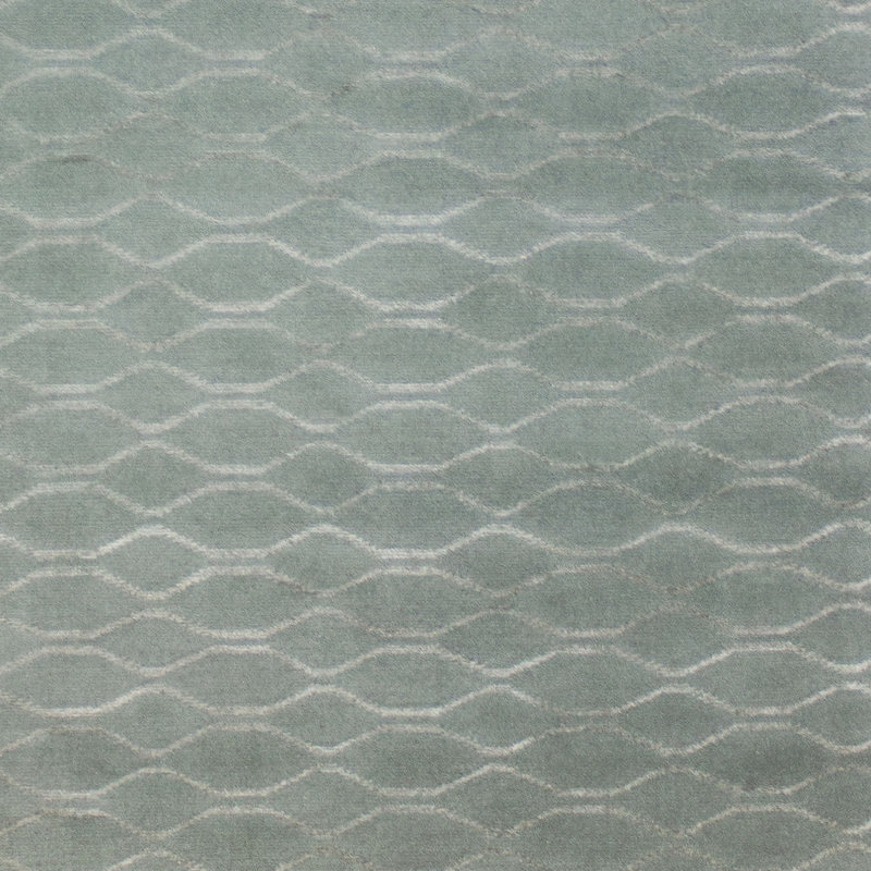 Hand Knotted Area Rug in Glass, Rectangle 8' x 10'