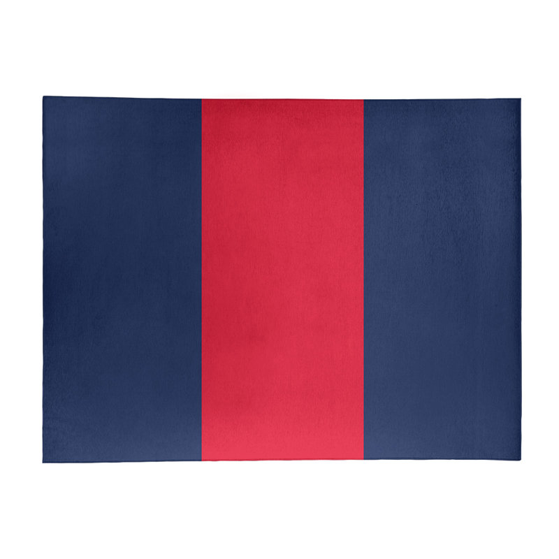 Tapis bleu marine / rouge Cleveland, Rectangle 9 pi x 12 pi
