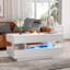 Table basse à plateau relevable avec 2 tiroirs, table basse moderne avec compartiment dissimulé adéquat, table basse à plateau relevable multifonctionnel avec finition ultrabrillante pour le salon