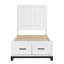 Lit plateforme simple blanc avec tiroirs de rangement et meubles de chambre à coucher en bois 1pc-1466183609