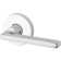 Square Privacy Door Lever with Contemporary Round Rose