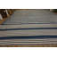 Tapis surdimensionné antique de couleur carrée et à rayures bleues en coton indien tissé à plat