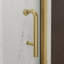 Porte de douche et de baignoire réglable sans cadre, verre transparent, or brossé, solution pour petit espace
