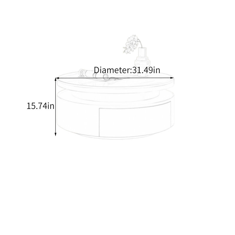 Table basse simple avec rangement, Blanc, Blanc / Gris