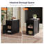 Roller End Table With Storage Charging Station Hidden Usb Ports And Outlet-439976279