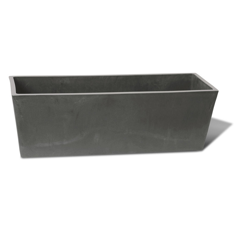 Cara Handmade Planter Box, Taupe, 7.5" H x  20" W x 6.5" D