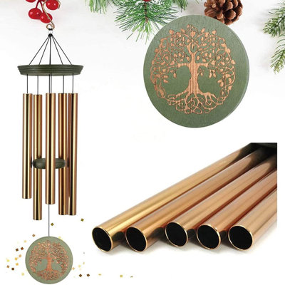Carillons éoliens pour l'extérieur, carillons extérieurs pour la mère et la grand-mère - grand décor suspendu avec arbre de vie