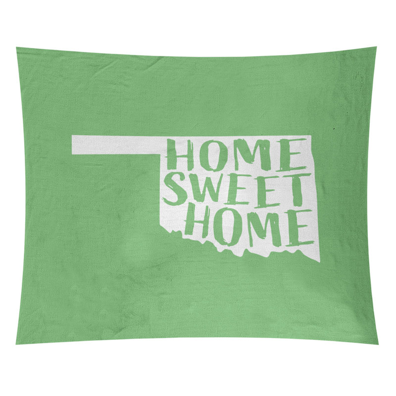 Tapisserie Home Sweet Oklahoma, H 104 po x l 88 po, Vert