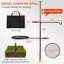 Swivel Campfire Grill With Height Adjustable Grill Grate And Hanger Rod