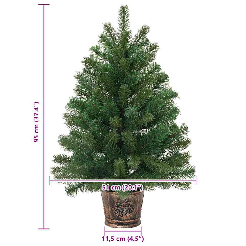 Artificial Christmas Tree with 150 LEDs Green PE and PVC, 90cm H