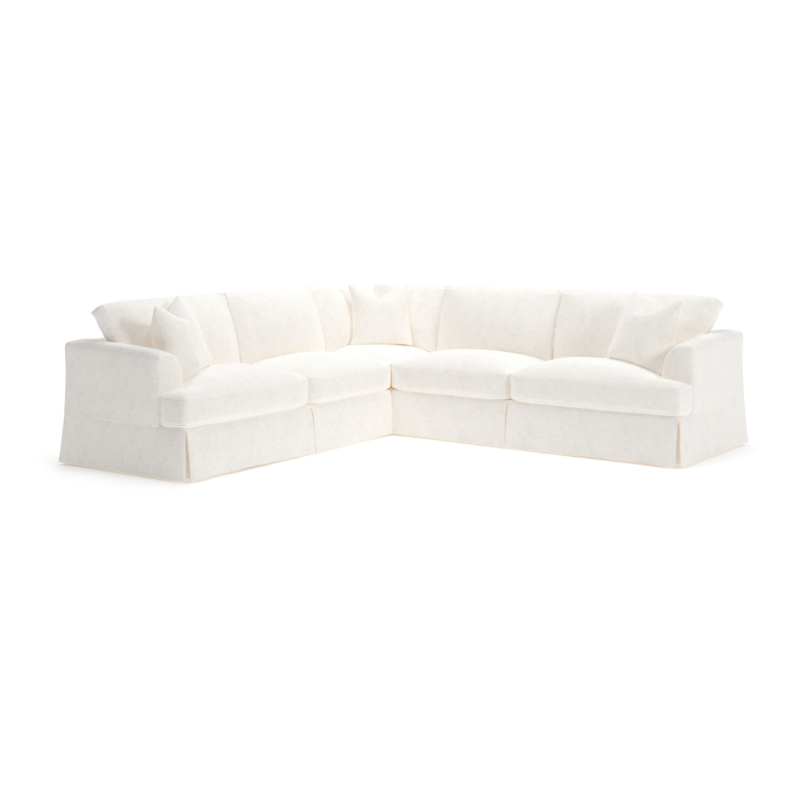 Lucia Sectional, Bevin Natural Linen Blend, Left Hand Facing
