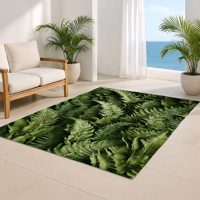 Tapis vert d'intérieur et d'extérieur Botanical, Rectangulaire 2 pi x 3 pi