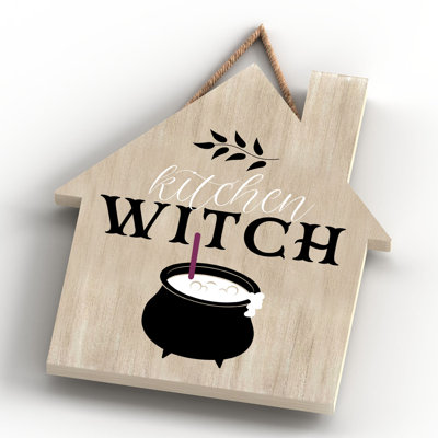 Kitchen Cauldron Wooden House Plaque