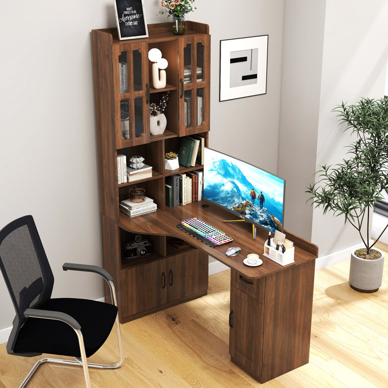 Bureau d'ordinateur de coin en L pour bureau à domicile ou bureau d'étude
