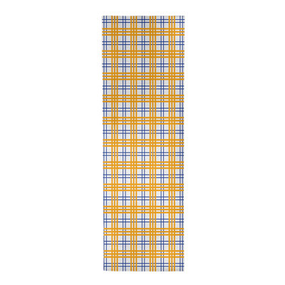Tapis jaune / blanc à carreaux
