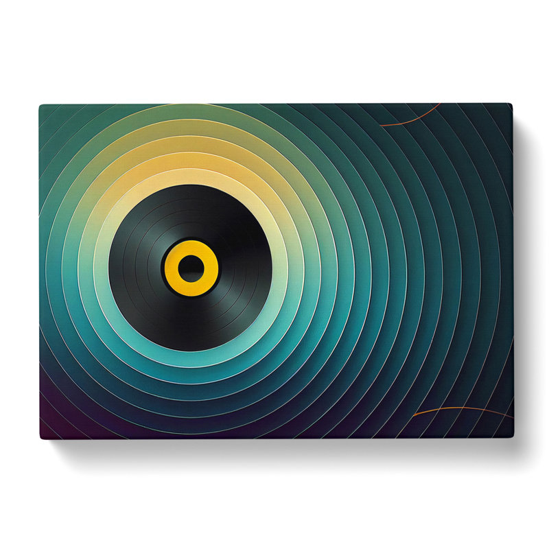 Vinyl Record - Wrapped Canvas Print, 35cm H x 50cm W x 3cm D