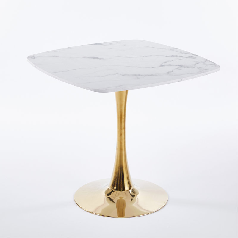 23.62" Dining Table, White, 28.93" H x 23.62" W x 23.62" D, White