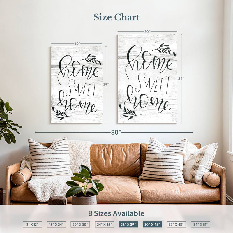 Plaque murale Kema Home Sweet Home, H 39 po x l 26 po