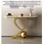 Console en marbre fritté en marbre avec structure en forme de cœur et base sphérique-599780166-599780187