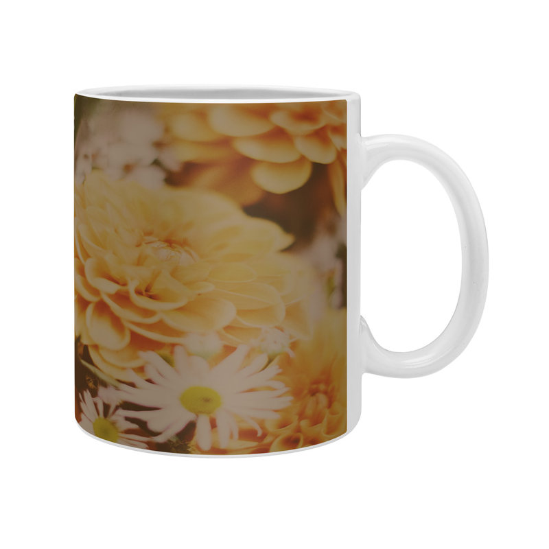 Grande tasse à café florale automne