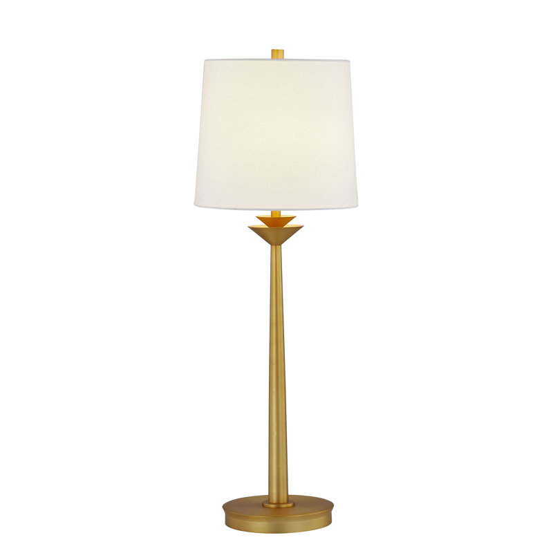 Lampe de commode 30 po avec abat-jour en lin Lola, or