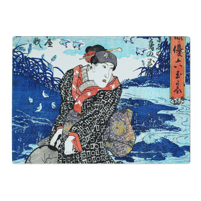 Tempered Glass the Actor Yamatoya Baiga by Utagawa Toyokuni Chopping Board