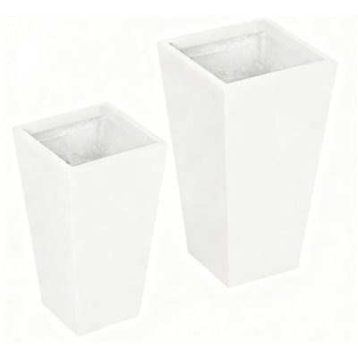 Flower Pots,2-Pack Outdoor Planter Set,With Drainage Holes, Durable & Stackable Plant Pot,For Outdoor And Indoor
