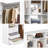 72"Closet System With 3 Drawers And 4 Rods-202206506