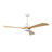 52" Ceiling Fan With Lights Remote Control,Quiet DC Motor 3 Blade Ceiling Fans 6 Speed Levels,Reversible Ceiling Fan, For Patio Living Room, Bedroom, Office,Indoor.(Matte Black +Black Walnut )