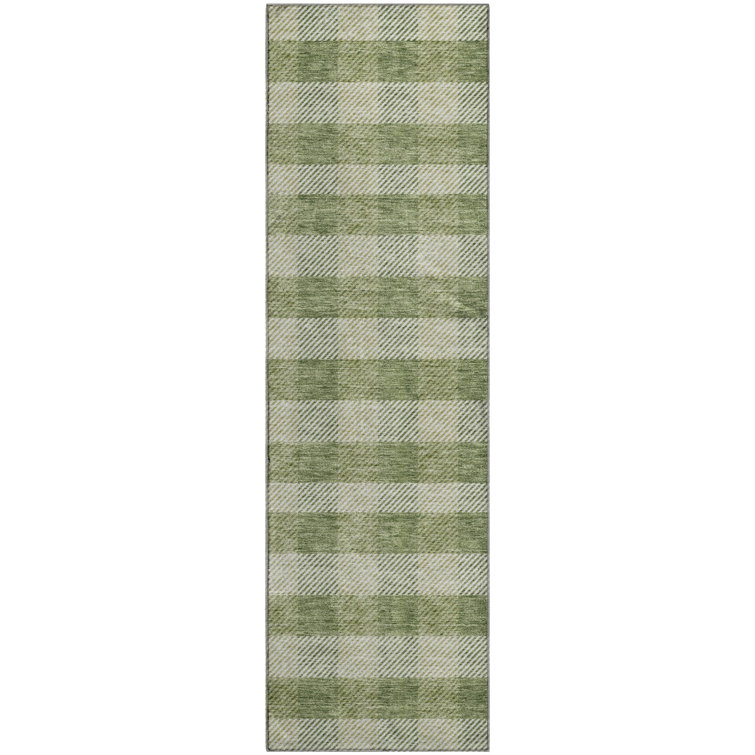 Premium Machine Washable Prisco Green Rug