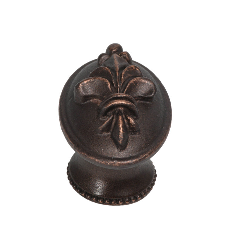 Charleston ovale bouton en platine, Bronze frotté à l'huile