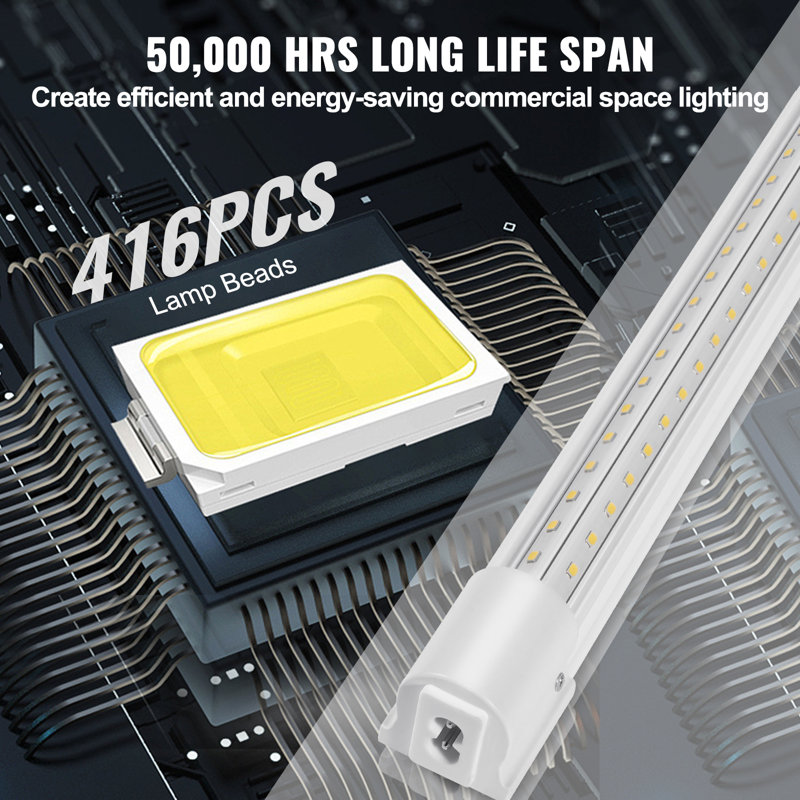 Dimmable Rectangle High Bay Ceiling Light, 11000LM