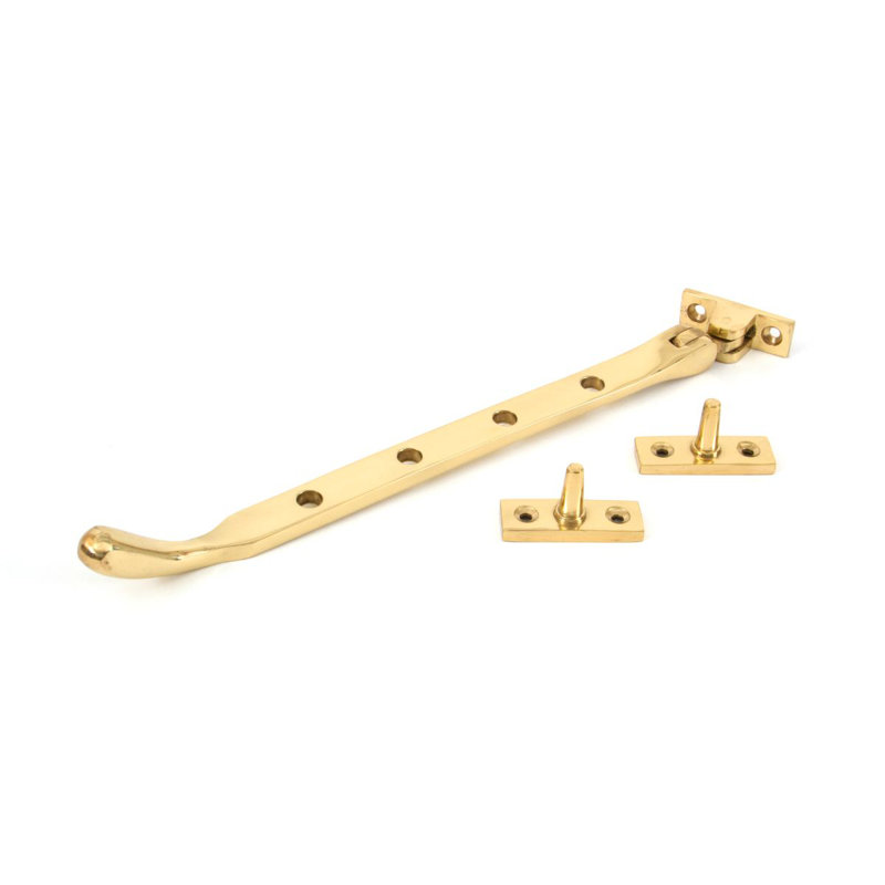 Peardrop Stay Door Accessory, Polished Brass