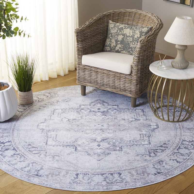 Arizona 245 Performance Machine Washable Oriental Rug, Round 6'
