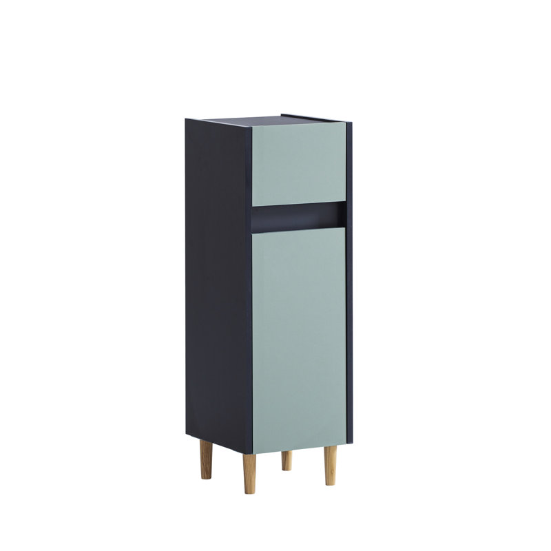 Bowery Freestanding Linen Cabinet, Night Blue/Pigeon Blue