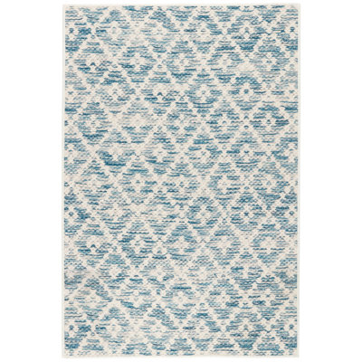 Tapis bleu lavable Melange