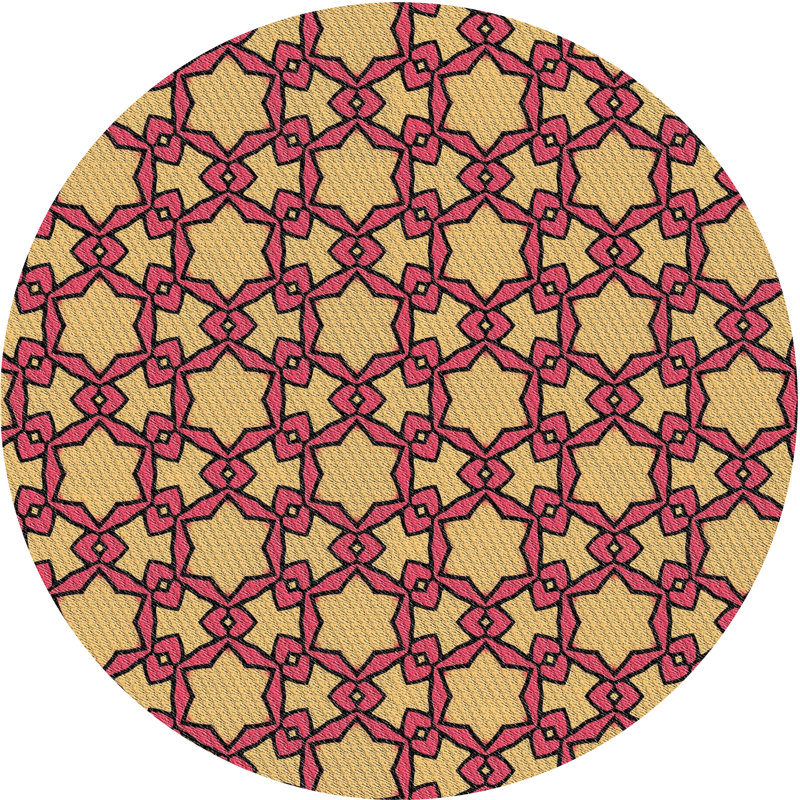 Rose Tapis décoratif Schoenberger, Rond 7 pi