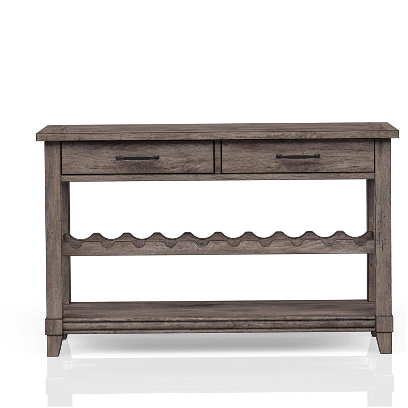 Console avec rangement pour bouteilles de vin et tiroirs de rangement