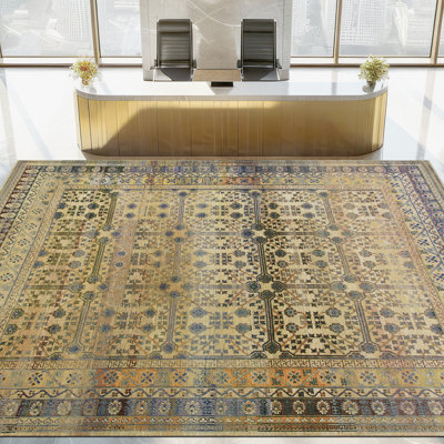 Hand Knotted Wool Damask Indoor Rug