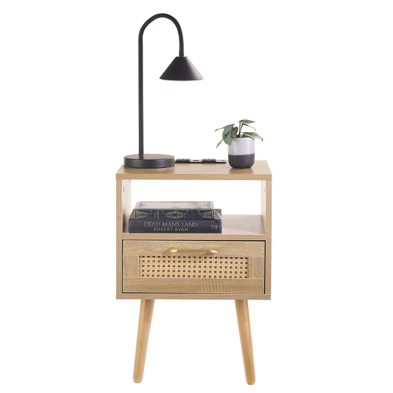 Amirea 40cm W Manufactured Wood Bedside Table