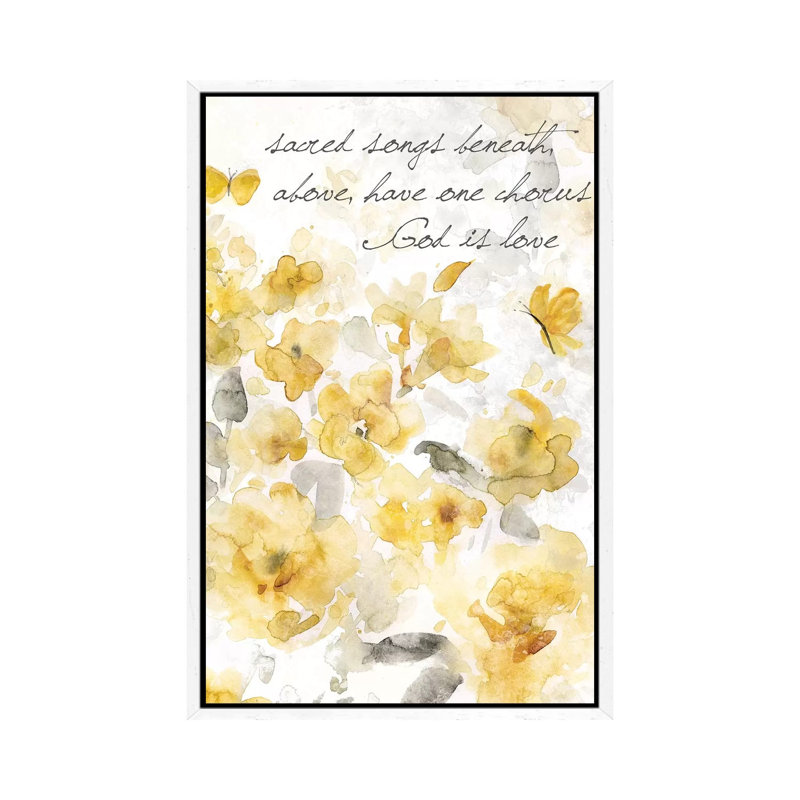 God Is Love II by Carol Robinson - Print on Canvas, 66.04 cm H x 45.72 cm W, White Framed