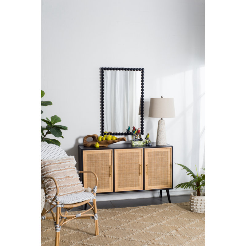 24 "x 36" miroir noir rectangulaire, miroir mural pour le vestibule de chambre à coucher de salon