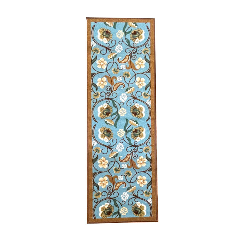 Tapis de cuisine Hepatique, Tapis de couloir 1,8 pi x 4,11 po, Vert