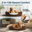 Lit double orthopédique pour animaux toutes saisons en brun-1513008008-1513008010